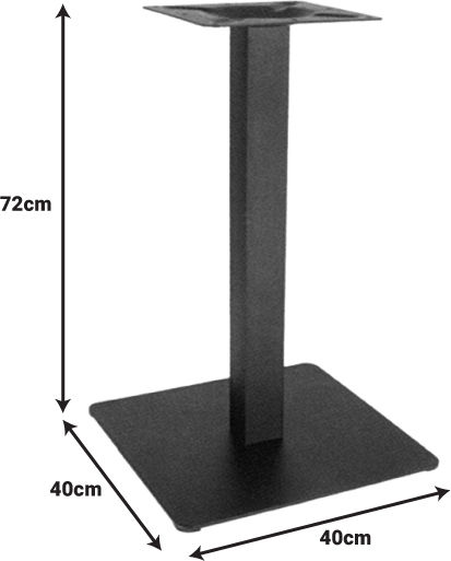 Pakketo Batan Table Stand made of Metal Black 40x40x72cm