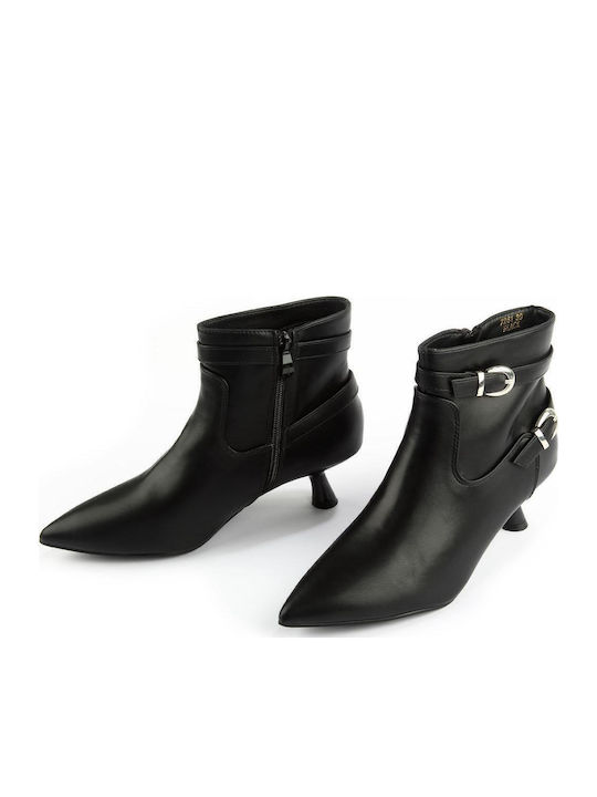Women's Ankle Boots with Medium Heel Black