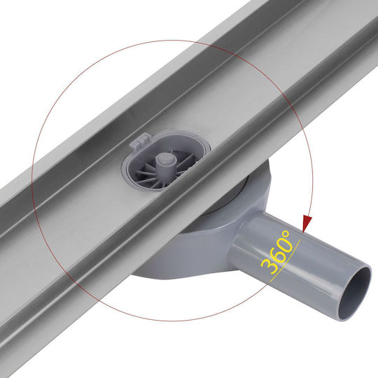 Linear Drainage Rea Neox Pro Nickel Brush 60