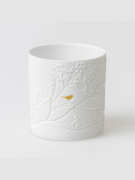 Raeder Candle Holder suitable for Tealights Porcelain in White Color 6.5x6.5x7cm 1pcs