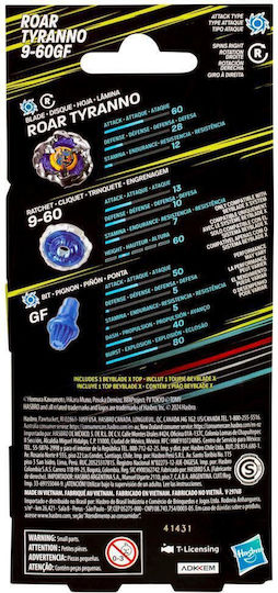 Hasbro Beyblade X Roar Tyranno 9-60gf G0284