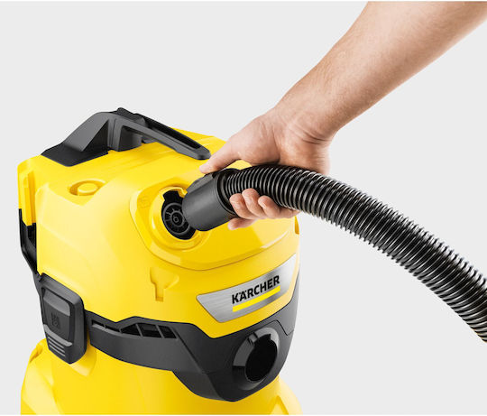Karcher WD 4-18 Dual V-20/22 Rechargeable Vacuum Wet / Dry Without Charger and Battery with Plastic Bin 20lt
