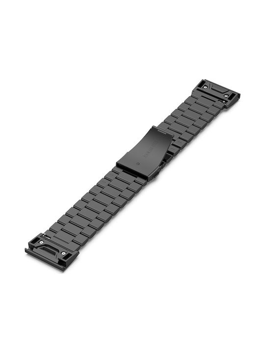 Techsuit Каишка за смарт часовник Quickfit 26mm W010 Garmin Fenix 3/3 Hr 5x 5x Plus 6x 6x Pro 7x 7x Pro Solar Черен