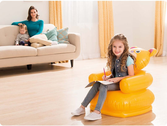 Intex Φουσκωτή Πολυθρόνα Κίτρινη 65x64cm