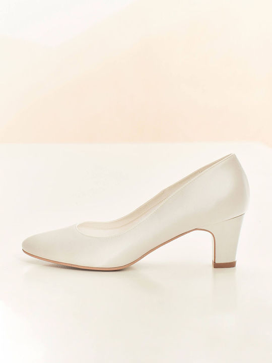 Νυφική Γόβα Σατέν Ιβουάρ 6 Cm Grace