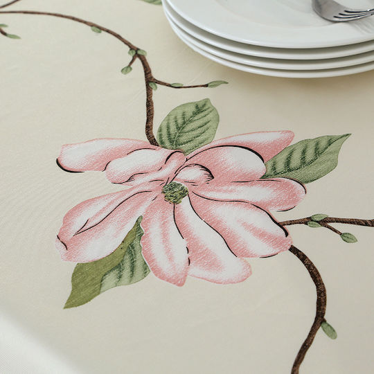 Tablecloth Stain Resistant Beige 150x150cm
