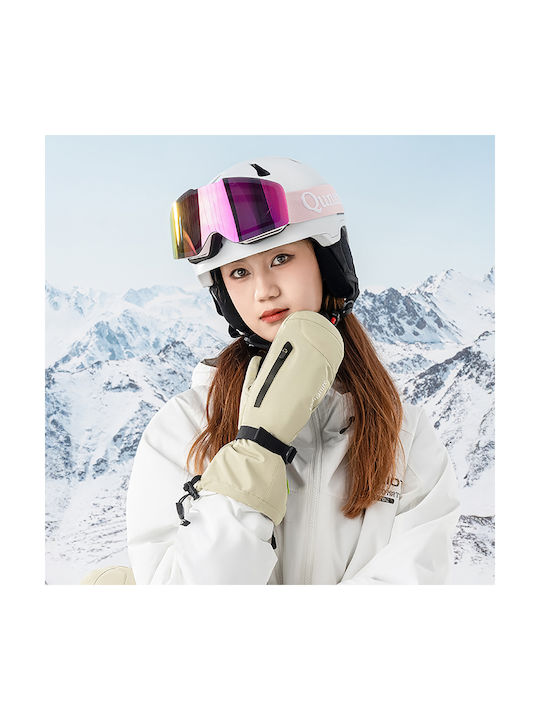 Qunature Full Length Männer Ski- & Snowboardhandschuhe Braun