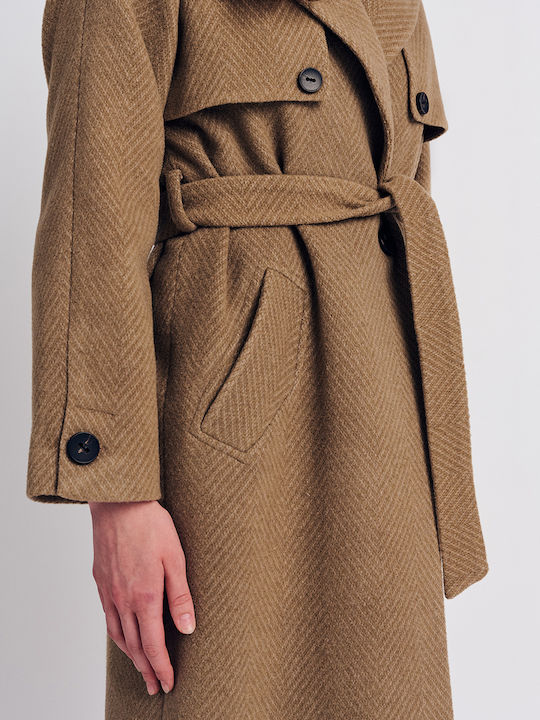 Midi Wool Coat Camel