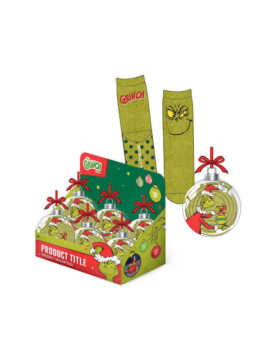 Erwachsene Socken Grinch Weihnachtskugel Rutschfeste Socken Einheitsgröße 38-45 2900002257