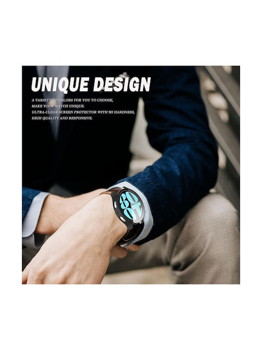 Techsuit Defense360 Pro Plastikhülle mit Glas in Schwarz Farbe für Samsung Galaxy Watch6 (44 mm)