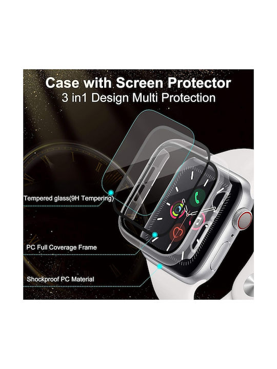 Techsuit Defense360 Pro Пластмасов Калъф със Стъкло в Черен цвят за Samsung Galaxy Watch Ultra (47 мм)