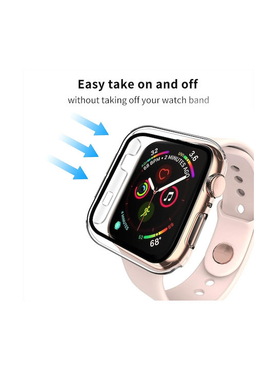 Techsuit Defense360 Pro Plastic Case with Glass in Transparent color for Apple Watch 1, 2, 3 (38mm)