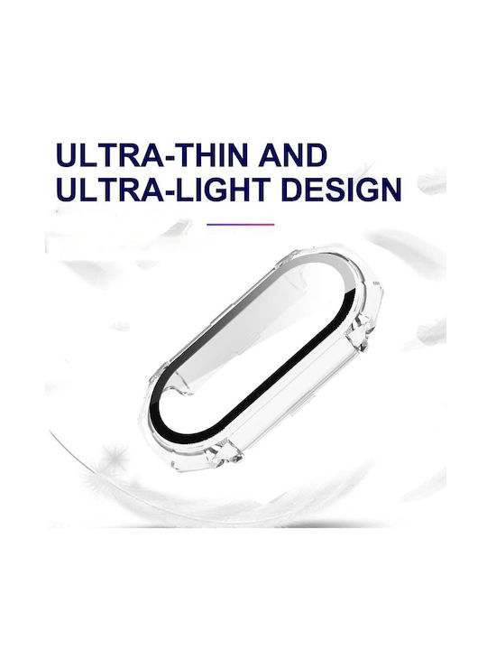 Techsuit Defense360 Pro Plastic Case with Glass in Transparent color for Xiaomi Mi Band 9, Mi Band 9 NFC