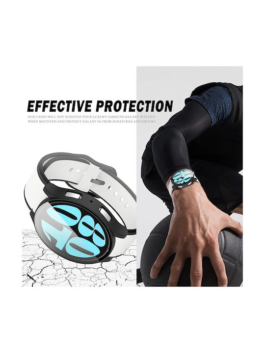 Techsuit Defense360 Pro Пластмасов Калъф със Стъкло в Черен цвят за Samsung Galaxy Watch6 (40 мм)
