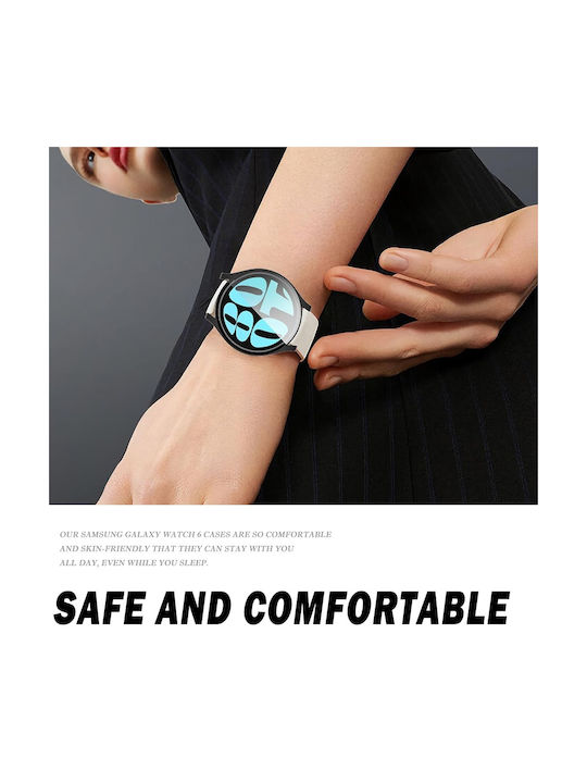 Techsuit Пластмасов Калъф със Стъкло в Прозрачен цвят за Samsung Galaxy Watch6 (44 мм)