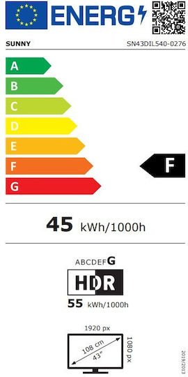 Sunny Smart Television 43" Full HD LED SN43DIL540-0276 (2021)