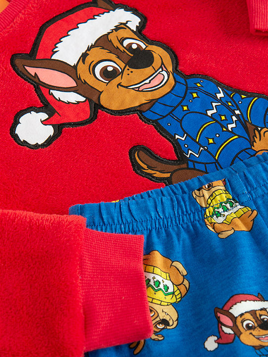 Cool Club Kinder Schlafanzug Winterlich Fleece Rot
