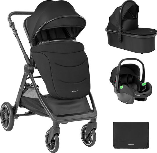 Kikka Boo Ava Adjustable 3 in 1 Baby Stroller Suitable for Newborn Black 10.2kg