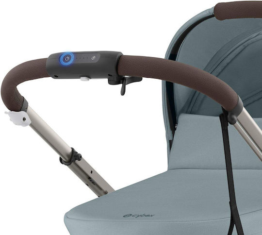 Cybex E-Gazelle S Καρότσι Μωρού Kατάλληλο για Nεογέννητο Stormy Blue Taupe Frame 14.7kg