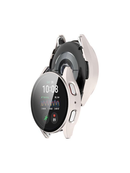 Пластмасов Калъф със Стъкло в Сребрист цвят за Samsung Galaxy Watch 7 40мм