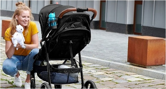 Kinderkraft Grande Plus Baby Stroller Suitable for Newborn Black