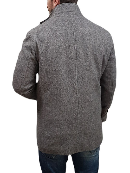 Ανδρικό Παλτό Grey/brown Melange