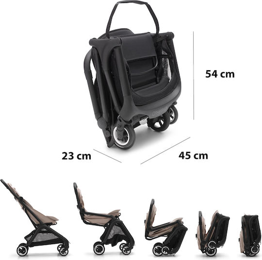 Bugaboo Butterfly Complete Cărucior pentru Bebeluși Potrivit de la 6+ Luni Dessert Taupe 7.3kg