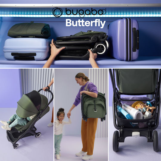 Bugaboo Butterfly Complete Cărucior pentru Bebeluși Potrivit de la 6+ Luni Dessert Taupe 7.3kg