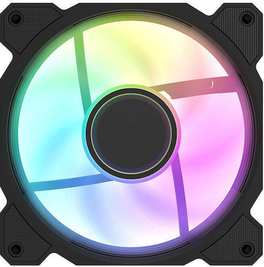 Darkflash DR08 Gehäuselüfter 120mm (1600rpm / 59,1cfm) mit RGB-Beleuchtung und Verbindung 4-Pin PWM
