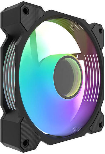 Darkflash DR08 Gehäuselüfter 120mm (1600rpm / 59,1cfm) mit RGB-Beleuchtung und Verbindung 4-Pin PWM