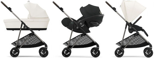 Cybex Gold Melio Adjustable Baby Stroller Suitable for Newborn Canvas White 6.1kg