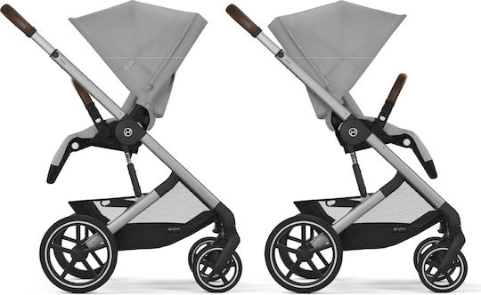 Cybex Balios S LUX Ρυθμιζόμενο Καρότσι Μωρού Kατάλληλο για Nεογέννητο Stone Grey 11.7kg