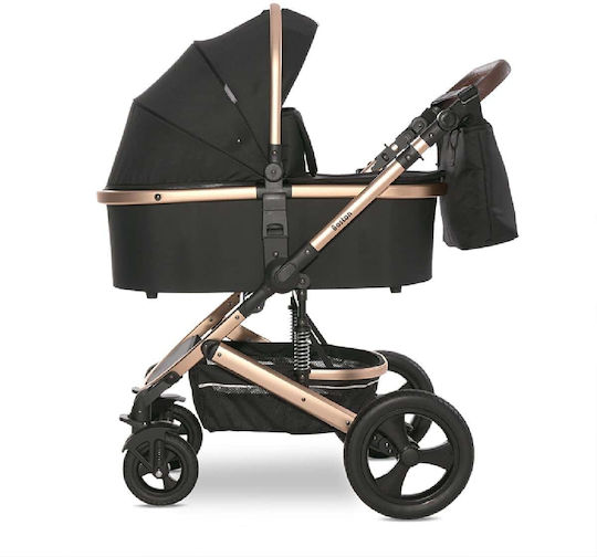 Lorelli Boston Adjustable 2 in 1 Baby Stroller Suitable for Newborn Black 14kg