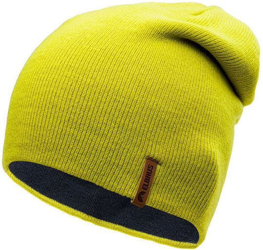 Beanie Unisex Wendbar Beanie Gestrickt in Gelb Farbe