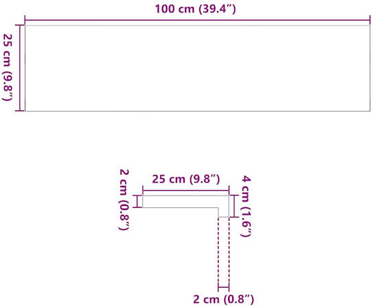 Πατάκια Σκάλας 2 Τεμ Σκούρο Καφέ 100x25x2 Cm Ξύλο Δρυός Καφέ 100 X 25 X 2 Cm