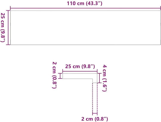 Πατάκια Σκάλας 2 Τεμ Σκούρο Καφέ 110x25x2 Cm Ξύλο Δρυός Καφέ 110 X 25 X 2 Cm