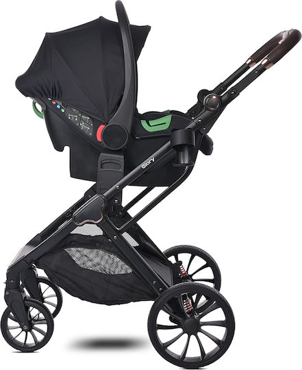 Lorelli Boston Reglabil 3 în 1 Cărucior pentru copii Potrivit pentru Nou-născut Flori tropicale 14kg