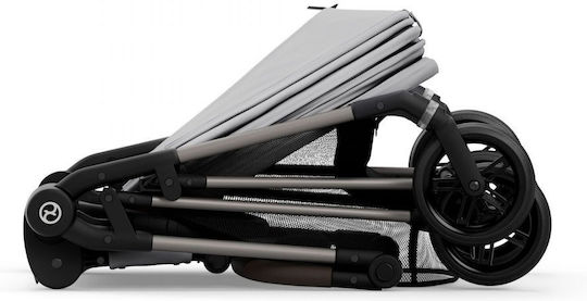 Cybex Gold Melio Ρυθμιζόμενο Καρότσι Μωρού Kατάλληλο για Nεογέννητο Fog Grey 6.1kg