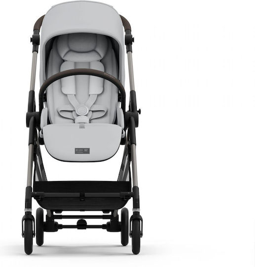 Cybex Gold Melio Ρυθμιζόμενο Καρότσι Μωρού Kατάλληλο για Nεογέννητο Fog Grey 6.1kg