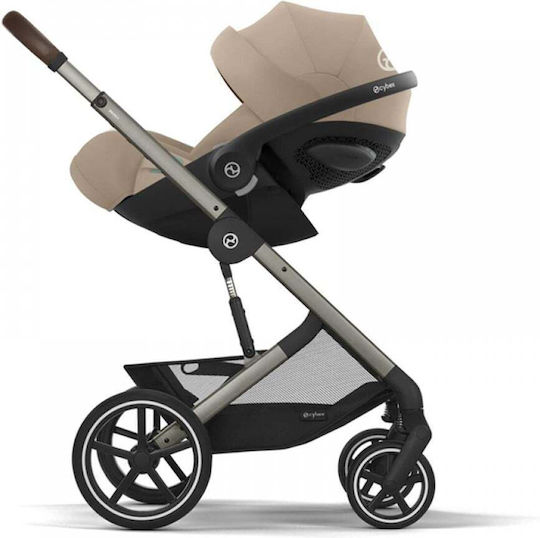Cybex Balios S LUX Ρυθμιζόμενο Καρότσι Μωρού Kατάλληλο για Nεογέννητο Almond Beige 11.7kg