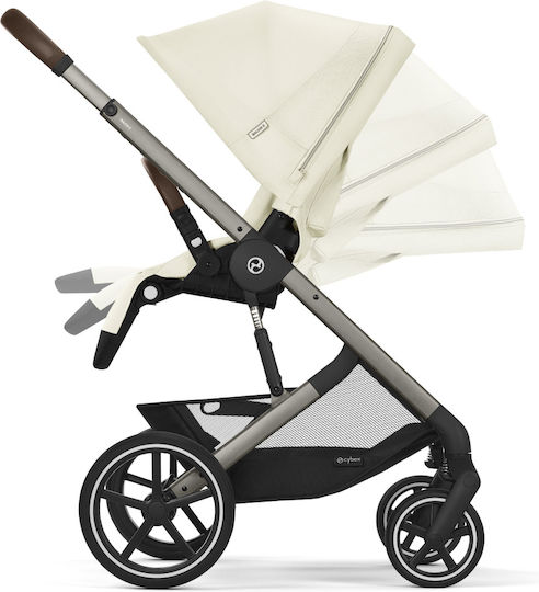 Cybex Balios S Lux Ρυθμιζόμενο Καρότσι Μωρού Kατάλληλο για Nεογέννητο Seashell Beige 11.7kg