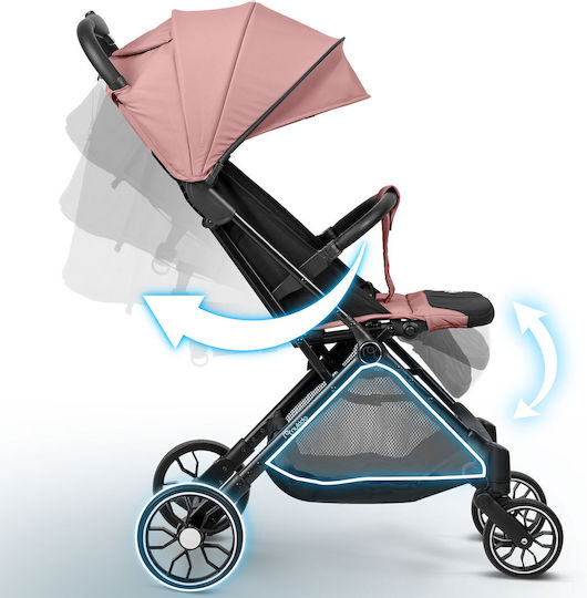 Nukido Paseo Καρότσι Μωρού Kατάλληλο για Nεογέννητο Pink 7.3kg
