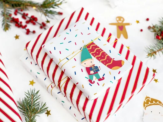 Gift Tags Santa Ετικέτες Δώρων 12 Τμχ