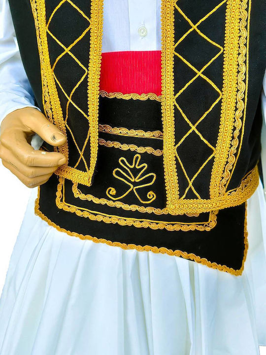 Traditionelle Tracht Handgemachtes Σελάχι Tschókino mit harter Φορτέτσα und Taschen