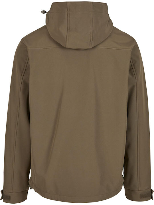 Winter Jacket Softshell Waterproof and Windproof Green