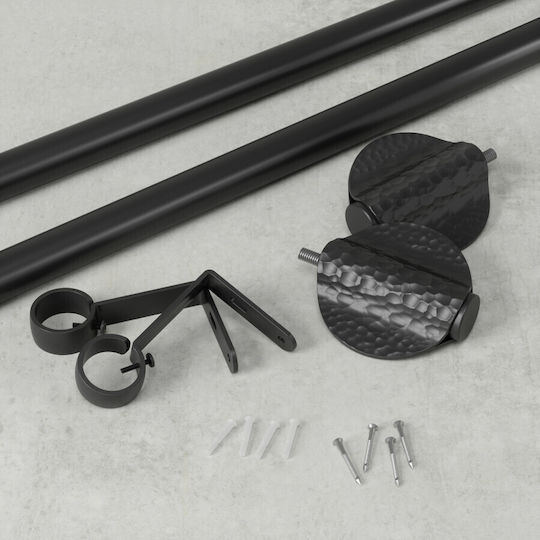 Umbra Pliabil Metalic Bare pentru Perdele Odyssey Single Φ2.5mm 107-305cm Negru 1017248-038