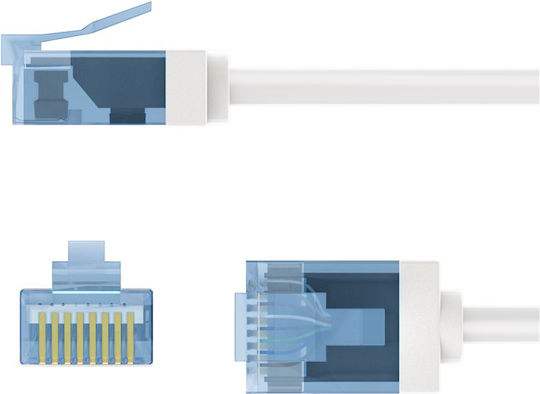 Goobay U/UTP Kat.6a Ethernet Netzwerkkabel 0,25m Weiß