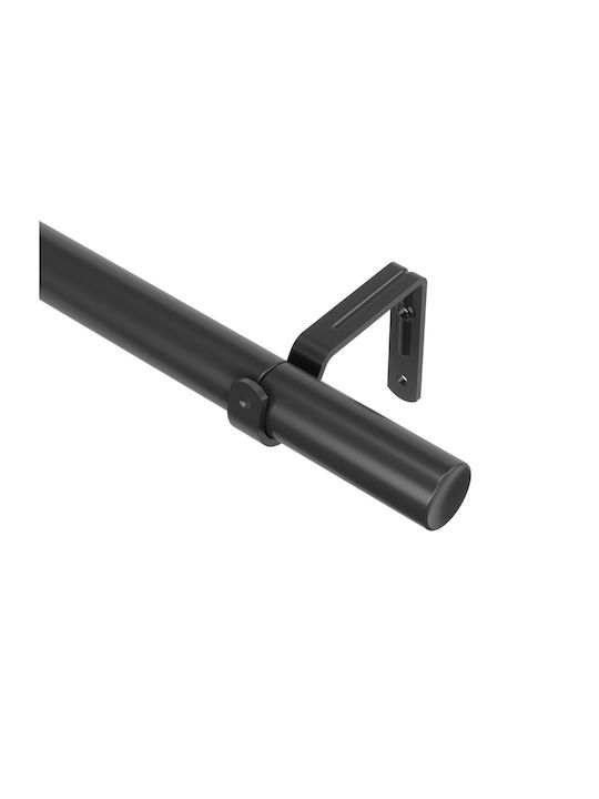 Umbra Extendable Metallic Curtain Pole Zen Single Φ2.5mm 81-162cm Black Checkmate