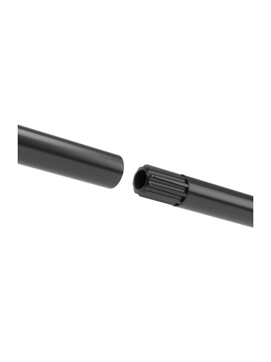 Umbra Extendable Metallic Curtain Pole Zen Single Φ2.5mm 81-162cm Black Checkmate