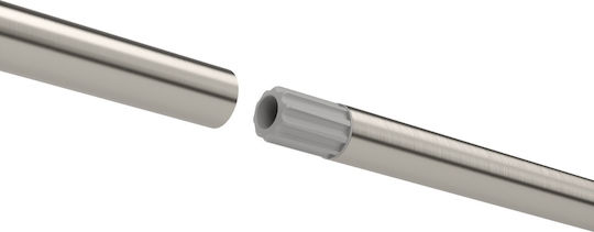 Umbra Extendable Metallic Curtain Pole Zen Single Φ2.5mm 81-162cm Nickel Matte